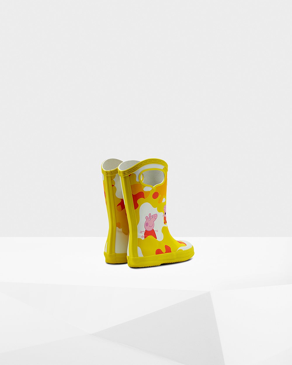 Hunter Original First Peppa Pig Grab Handle Rain Boots - Shop Online Kids Yellow - LAYPOC238